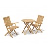 2 Seater Teak Folding Garden Set