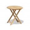 Lymington Teak Round Folding Garden Table - 70cm