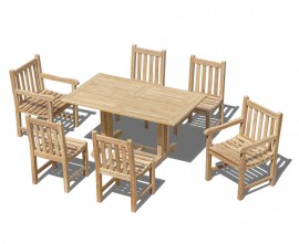 Cornwall 6 Seater Rectangular 1.5m Table with York Chairs