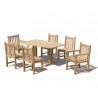 Cornwall Teak Dining Set with 6 York Chairs