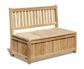 York Teak Garden Storage Bench - 1.2m