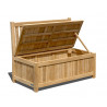 York Teak Garden Storage Bench - 1.2m