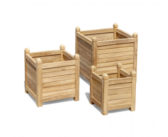 Zen Teak Garden Planter Set of 3