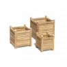 Zen Teak Garden Planter Set of 3