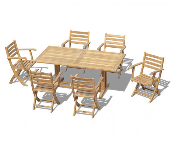 Cornwall 1.8m Dining Set with 6 Lymington Chairs