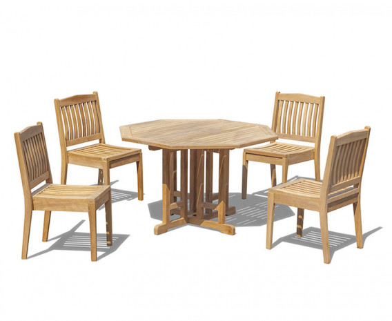 Berwick 1.2m Octagonal Table and 4 Winchester Garden Chair Set