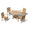 Berwick 1.2m Octagonal Gateleg Table and 4 Cannes Stacking Chairs Set
