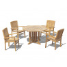 Berwick 1.2m Octagonal Gate leg Table and 4 Cannes Stacking Chairs Set