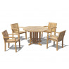 Berwick 1.2m Octagonal Gate Leg Table and 4 Antibes Stacking Chairs Set