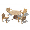 Berwick 1.2m Octagonal Gate Leg Table and 4 Antibes Stacking Chairs Set