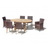 Oxburgh 6 Seater Double Leaf Extending Table with St. Moritz & Verona Chairs