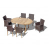 Oxburgh 6 Seater Double Leaf Extending Table with St. Moritz & Verona Chairs