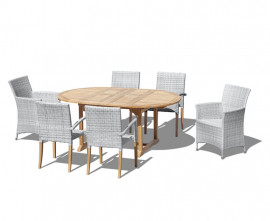 Oxburgh 6 Seater Double Leaf Extending Table with St. Moritz & Verona Chairs