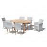 Oxburgh 6 Seater Double Leaf Extending Table with St. Moritz & Verona Chairs