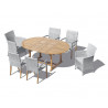 Oxburgh 6 Seater Double Leaf Extending Table with St. Moritz & Verona Chairs