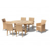 Oxburgh 6 Seater Double Leaf Extending Table with St. Moritz & Verona Chairs