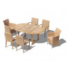 Oxburgh 6 Seater Double Leaf Extending Table with St. Moritz & Verona Chairs