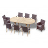 Oxburgh 8 Seater 1.8-2.4m Extending Table with St. Moritz & Verona Chairs