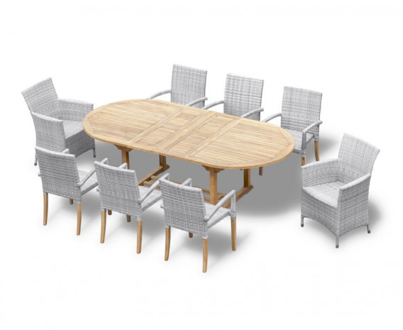 8 Seater Oxburgh 1.8-2.4m Extending Table with Verona & St. Moritz Chairs