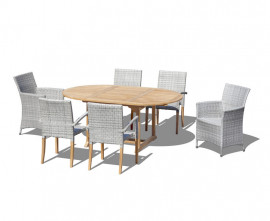 Oxburgh 6 Seater Single Leaf Extending Table with St. Moritz & Verona Chairs