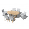 Oxburgh 6 Seater Single Leaf Extending Table with St. Moritz & Verona Chairs