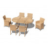 Oxburgh 6 Seater Single Leaf Extending Table with St. Moritz & Verona Chairs