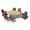 Oxburgh 6 Seater Single Leaf Extending Table with St. Moritz & Verona Chairs