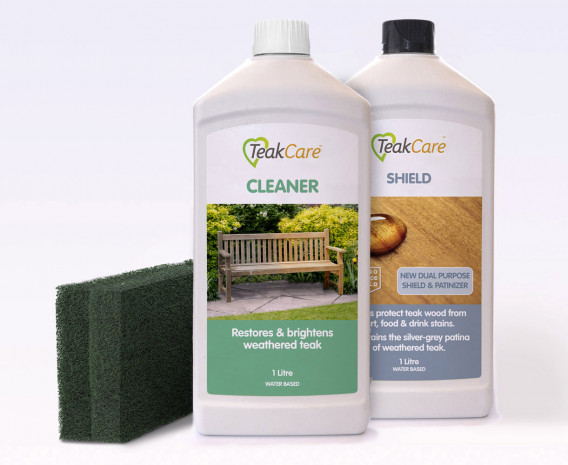 Teak Care Set - Cleaner and Sealer Shield