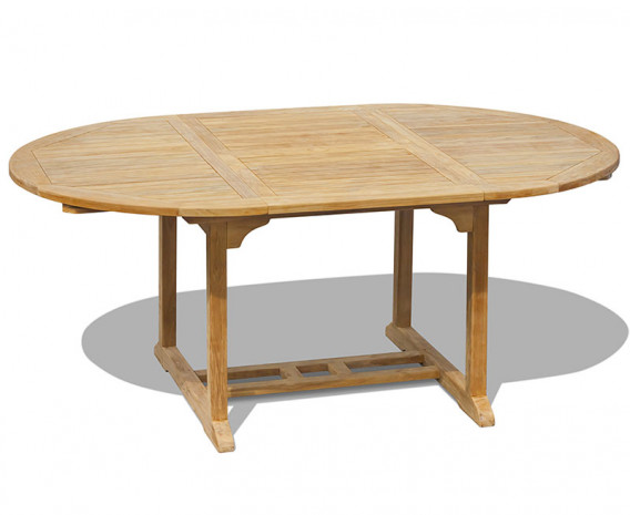 Oxburgh Teak Single-Leaf Extending Garden Table – 1.2-1.8m