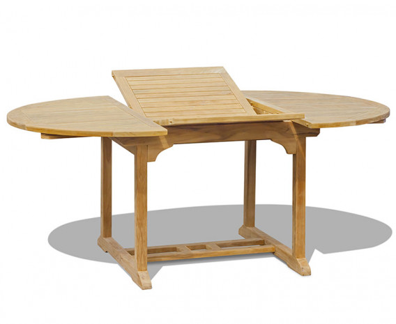 Oxburgh Teak Single-Leaf Extending Garden Table – 1.2-1.8m