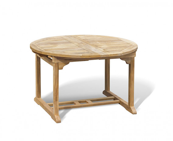 Oxburgh Teak Extendable Garden Dining Table, Double Leaf – 1.2 - 1.8m