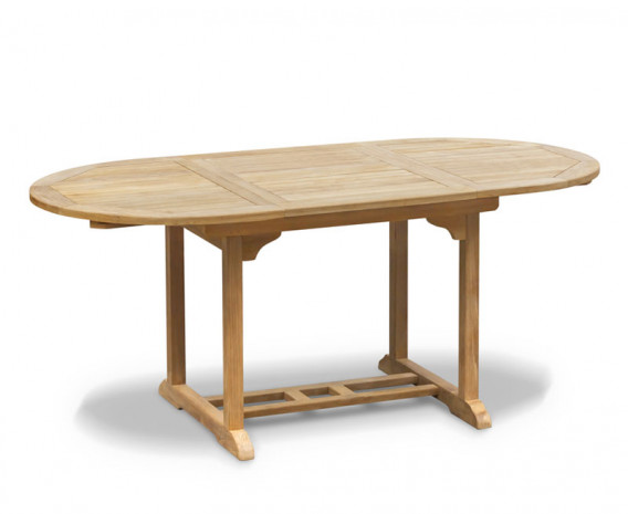 Oxburgh Curzon Extendable Single Leaf Teak Table - 1.2-1.8m