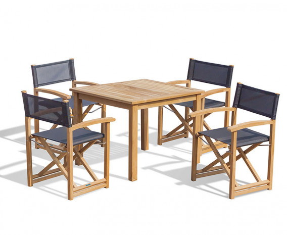 Hampton 90cm Table and Director's Chair Set