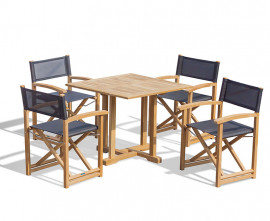 Sissinghurst 90cm Square Table and Director's Chair Set