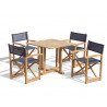 Sissinghurst 90cm Square Table and Director's Chair Set