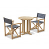 Sissinghurst Round 70cm Table and Director’s Chair Set
