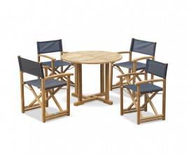 Sissinghurst Round 1m Table and Director’s Chair Set