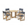 Sissinghurst Round 1m Table and Director’s Chair Set