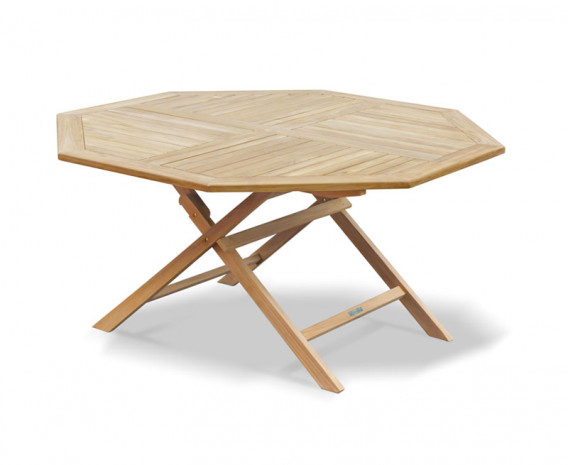 Lymington 5ft Octagonal Teak Garden Table - 1.5m