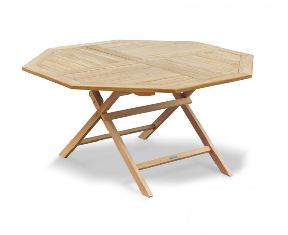 Lymington 5ft Octagonal Teak Garden Table - 1.5m