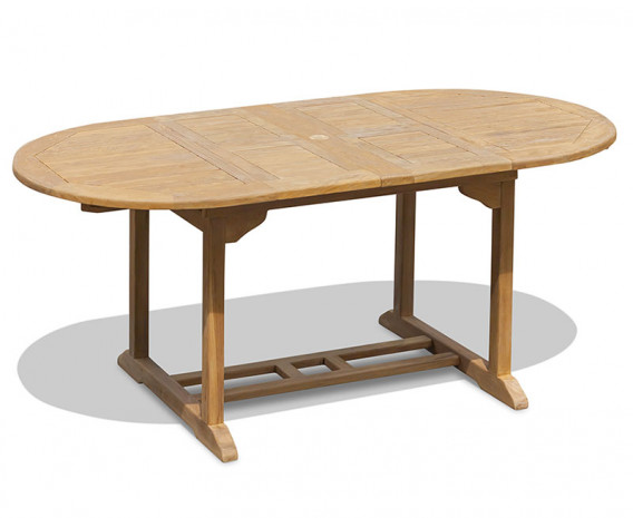 Oxburgh Bijou Extendable Double-Leaf Teak Table - 1.2-1.8m