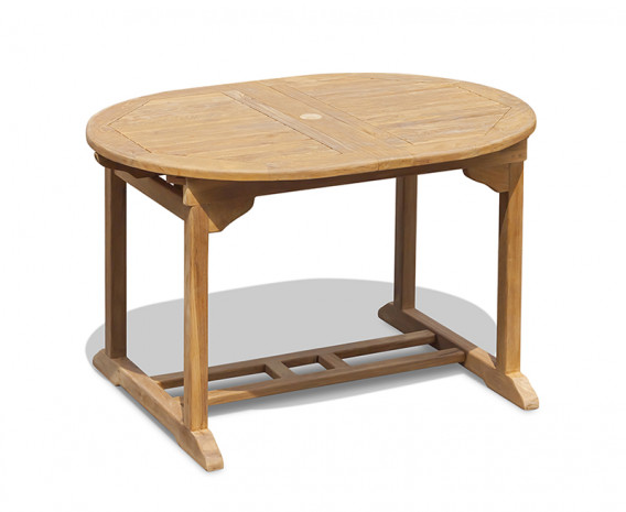 Oxburgh Bijou Extendable Double-Leaf Teak Table - 1.2-1.8m