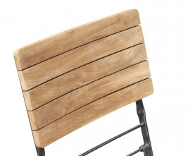 Bistro Chair with Teak Wood Backrest