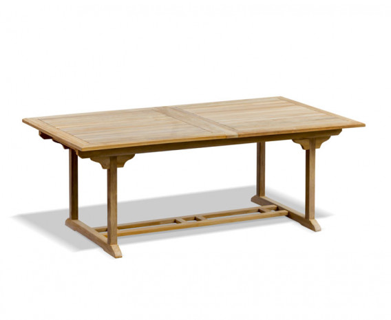 Large Teak Extendable Outdoor Dining Table