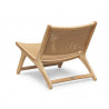 Loom Weave Teak and Rattan Lounge Chair