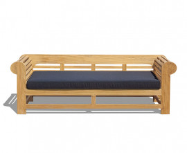 Lutyens-Style Outdoor Day Bed with Mattress Cushion