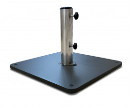 Square Parasol Base, Stainless Steel Tube - 25kg