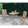 Palma 70cm Square Table with Chairs, 2 Seater Folding Set