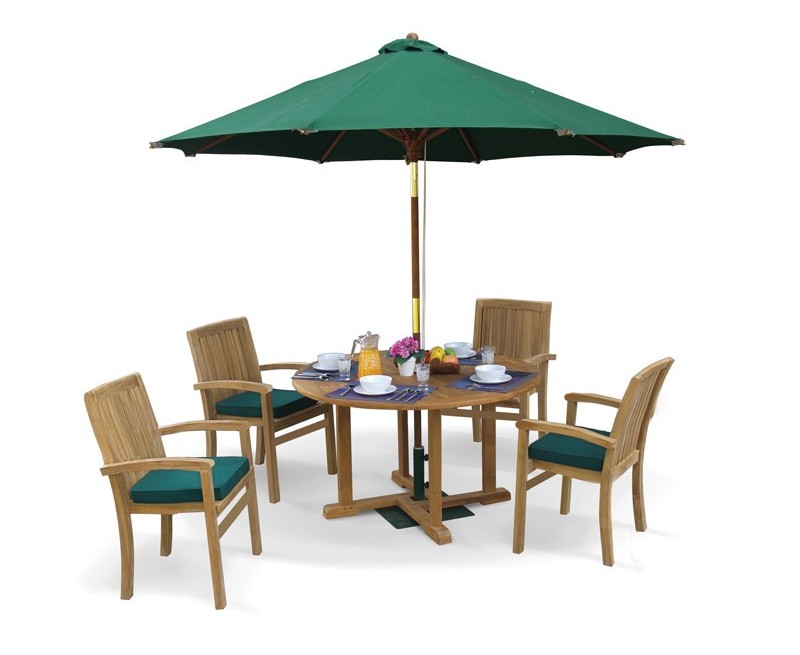Sissinghurst 4 Seater Round 1.2m Dining Set with Cannes Chairs