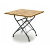 Café Square Folding Bistro Table Black – 80cm